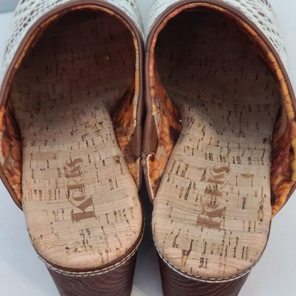 Korks By Kort Ease Nora Slip On Crochet Lace Detail Clog Mule Womens 11M 3" Heel - Picture 7 of 12